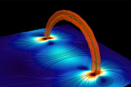 Simulated vortex ring structure in superfluid helium
